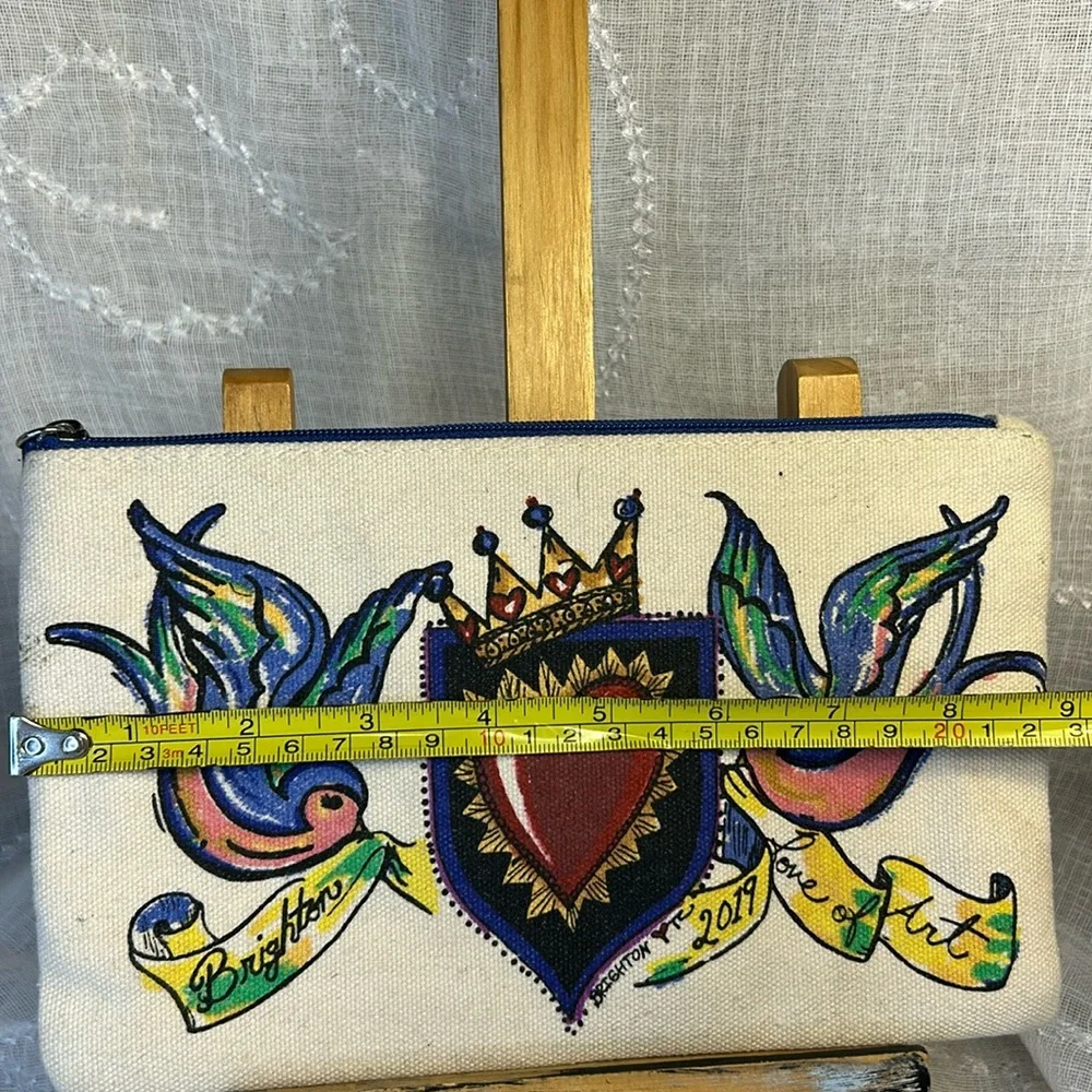 NWOT Brighton padded canvas pouch